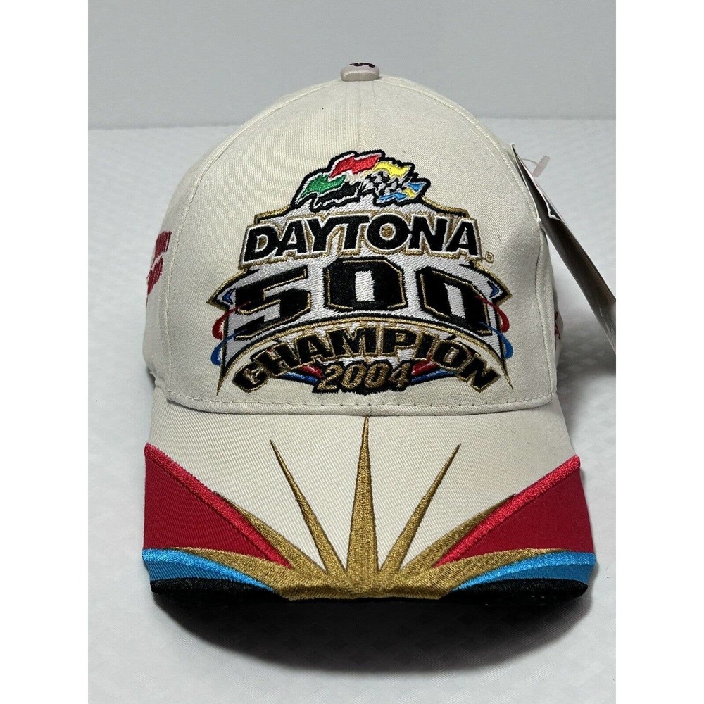 Dale Earnhardt Jr Daytona 500 Champion 2004 Adult Hat Cap Beige Adjustable Chase